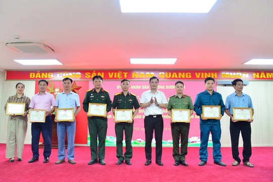 Phường Dương Nội tổng kết công tác thi hành 3 luật về quốc phòng, an ninh