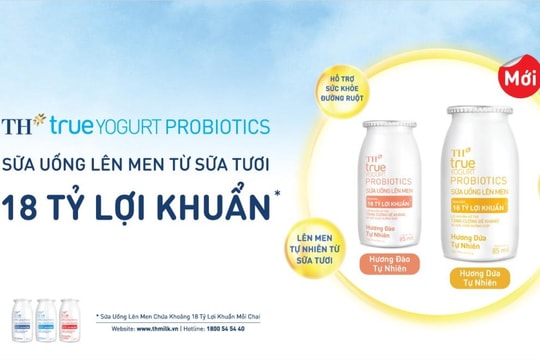 Tập đoàn TH ra mắt Sữa uống lên men‎ hương đào tự nhiên và hương dứa tự nhiên