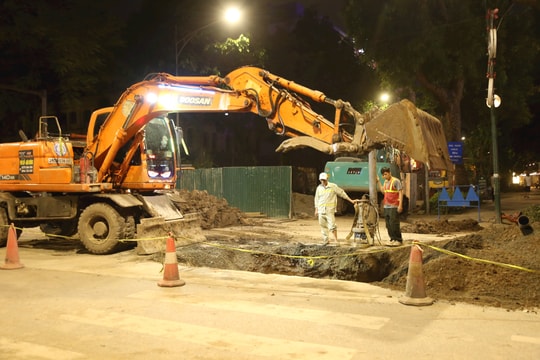 Hoàn trả nhiều hạng mục thi công chống ngập trên p hố Quang Trung