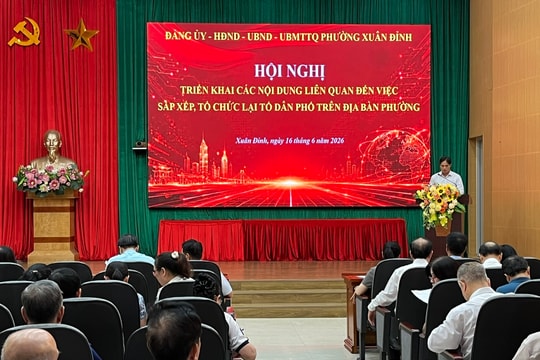 Phường Xuân Đỉnh triển khai các nội dung sắp xếp, tổ chức lại tổ dân phố trên địa bàn