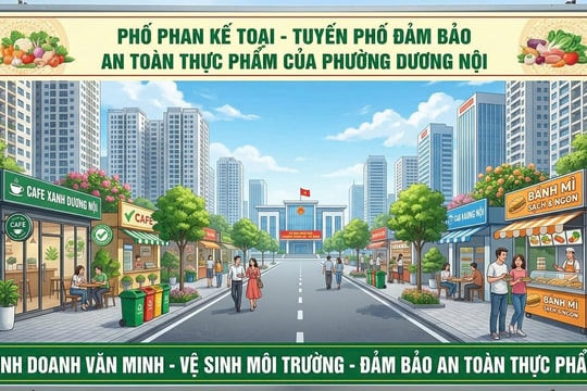 Phường Dương Nội triển khai mô hình "Tuyến phố bảo đảm an toàn thực phẩm" phố Phan Kế Toại