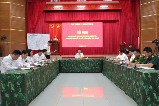 Xã Hát Môn diễn tập tác chiến trong khu vực phòng thủ năm 2026