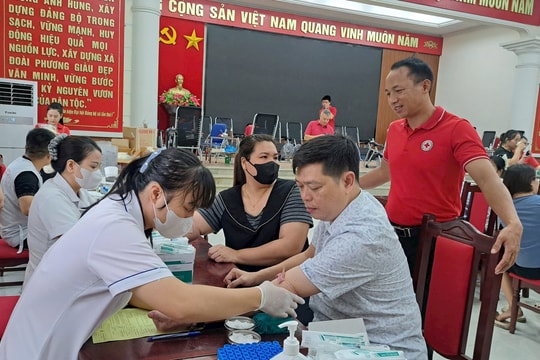 Xã Đoài Phương: Tiếp nhận 205 đơn vị máu tại Ngày hội hiến máu đợt 2 năm 2026