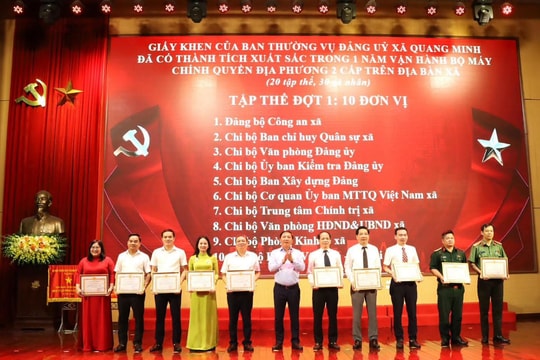 Xã Quang Minh vận hành hiệu quả bộ máy chính quyền địa phương hai cấp