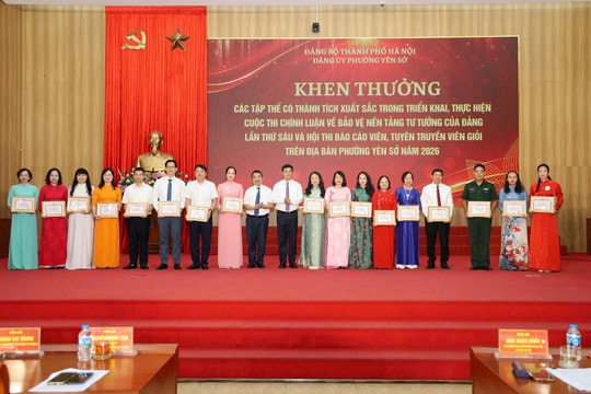 Phường Yên Sở tổng kết các cuộc thi tuyên truyền, bảo vệ nền tảng tư tưởng của Đảng