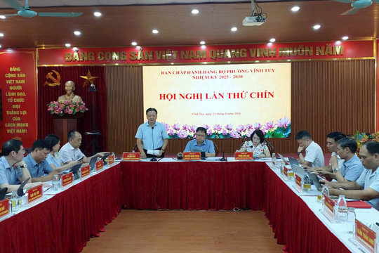 Phường Vĩnh Tuy: Tập trung thực hiện Đề án sắp xếp, kiện toàn tổ dân phố, chi bộ tổ dân phố