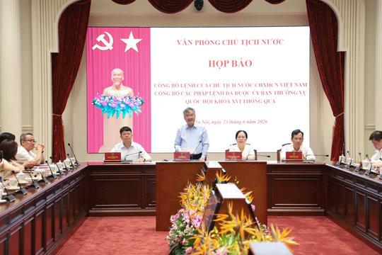 Công bố hai Pháp lệnh vừa được Ủy ban Thường vụ Quốc hội thông qua