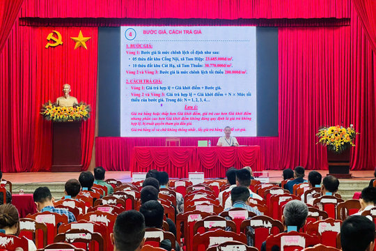 Xã Hát Môn thu hơn 500 tỷ đồng từ đấu giá quyền sử dụng đất