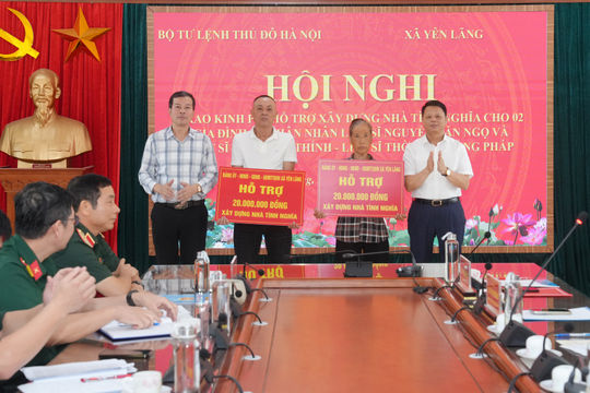 Xã Yên Lãng trao hỗ trợ xây nhà tình nghĩa cho gia đình chính sách