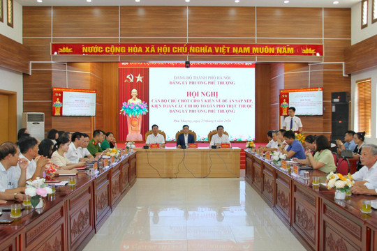 Phường Phú Thượng lấy ý kiến về đề án sắp xếp, kiện toàn các chi bộ tổ dân phố