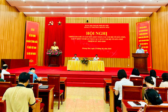 Phường Hoàng Mai giảm 46 tổ dân phố và 7 chi bộ trực thuộc sau sắp xếp