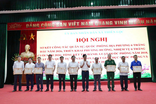 Thiên Lộc hoàn thành toàn diện nhiệm vụ quân sự, quốc phòng 6 tháng đầu năm