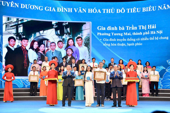 Tuyên dương 126 gia đình văn hóa tiêu biểu Thủ đô năm 2026, lan tỏa giá trị văn hóa Việt Nam