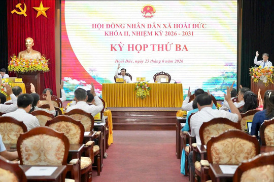 Xã Hoài Đức thông qua nghị quyết về sắp xếp các thôn, tổ dân phố