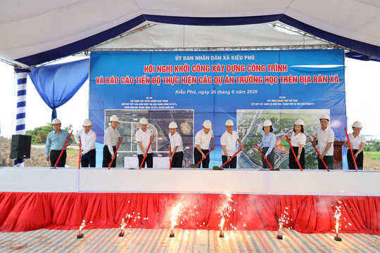 Xã Kiều Phú khởi công loạt dự án giao thông, thể thao trọng điểm