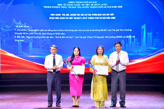 Trao giải Cuộc thi viết về điển hình tiên tiến, người tốt, việc tốt thành phố Hà Nội năm 2026