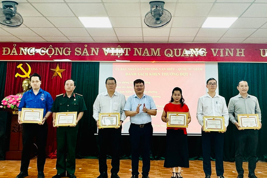 Phường Văn Miếu - Quốc Tử Giám: Hoàn thành nhiệm vụ quân sự, quốc phòng, củng cố “thế trận lòng dân”