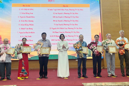 Phường Ô chợ Dừa: Tuyên dương 63 gia đình văn hóa tiêu biểu