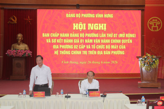 Phường Vĩnh Hưng sơ kết 1 năm thực hiện chính quyền 2 cấp