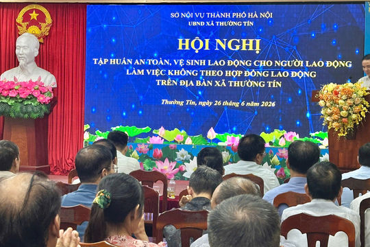 Tập huấn an toàn, vệ sinh lao động cho hơn 100 lao động tự do ở xã Thường Tín