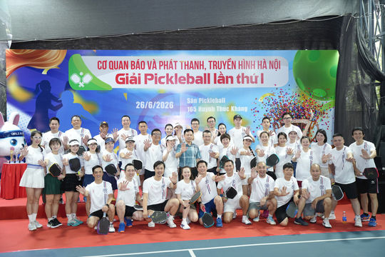 Sôi nổi Giải Pickleball lần thứ I Cơ quan Báo và Phát thanh, Truyền hình Hà Nội
