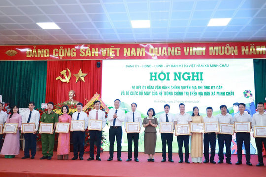 Xã Minh Châu sơ kết 1 năm vận hành chính quyền địa phương 2 cấp