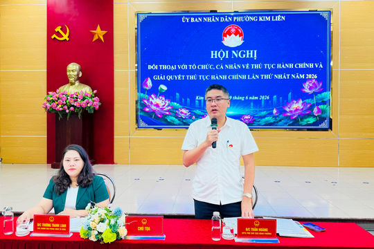 Phường Kim Liên đối thoại, tháo gỡ vướng mắc trong giải quyết thủ tục hành chính
