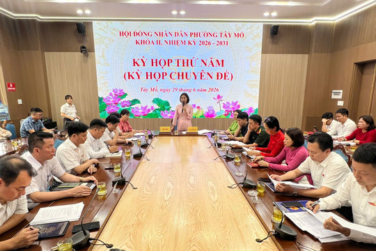 HĐND phường Tây Mỗ tổ chức Kỳ họp thứ Năm