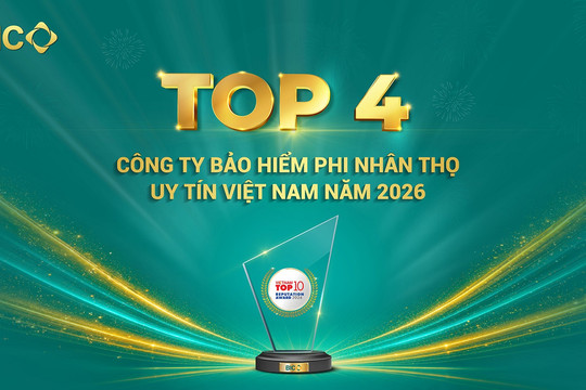 BIC lọt TOP 4 công ty bảo hiểm phi nhân thọ uy tín lần thứ hai liên tiếp