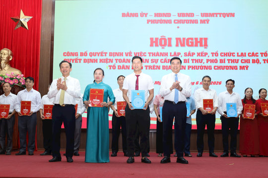 Phường Chương Mỹ kiện toàn 21 tổ dân phố sau sắp xếp