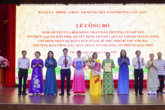 Cầu Giấy tinh gọn bộ máy tổ dân phố, hướng tới phục vụ nhân dân tốt hơn
