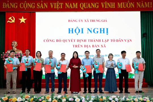 Xã Trung Giã: Kiện toàn Ban Công tác Mặt trận, các chi hội đoàn thể sau sắp xếp thôn