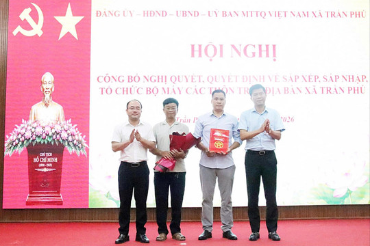 Xã Trần Phú kiện toàn tổ chức bộ máy tại 15 thôn sau sắp xếp