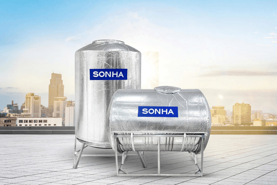 Nước trong bồn inox giảm gần 10°C nhờ áo giáp chống nóng