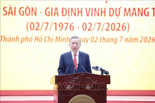 Tổng Bí thư, Chủ tịch nước Tô Lâm dự Lễ kỷ niệm 50 năm Ngày thành phố Sài Gòn - Gia Định vinh dự mang tên Chủ tịch Hồ Chí Minh