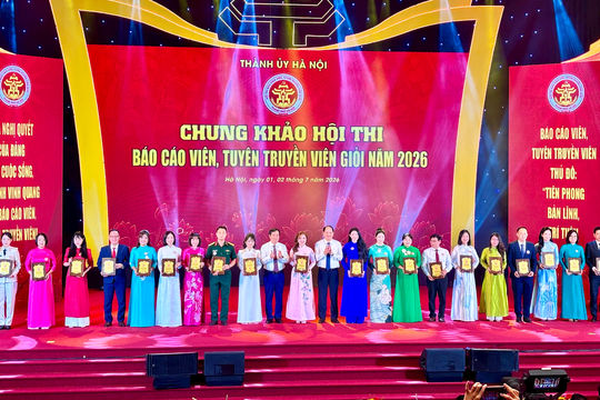 20 thí sinh tranh tài tại chung khảo Hội thi Báo cáo viên, tuyên truyền viên giỏi thành phố Hà Nội năm 2026