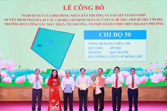 Phường Thanh Xuân công bố nghị quyết sắp xếp tổ dân phố