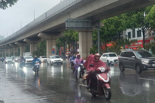 Miền Bắc mưa lớn trên diện rộng
