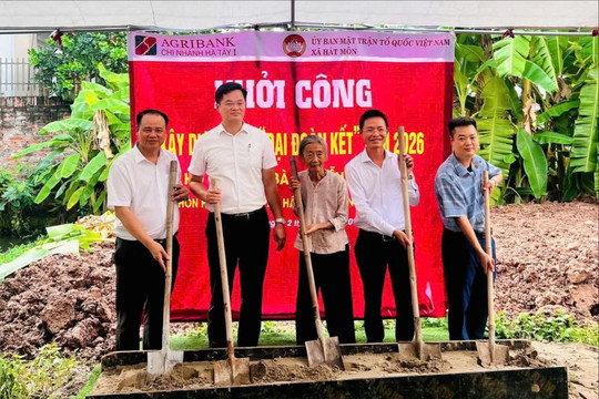Xã Hát Môn khởi công xây dựng nhà Đại đoàn kết cho hộ có hoàn cảnh khó khăn