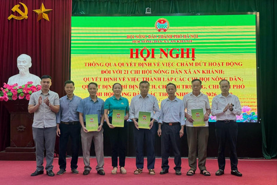 Hội Nông dân xã An Khánh kiện toàn tổ chức sau sắp xếp thôn