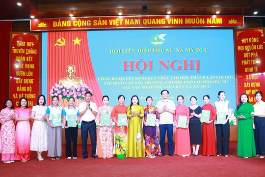 Xã Mỹ Đức: Kiện toàn tổ chức các chi hội đoàn thể sau sắp xếp thôn