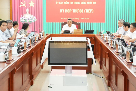 Thông cáo báo chí kỳ họp thứ 08 của Ủy ban Kiểm tra Trung ương