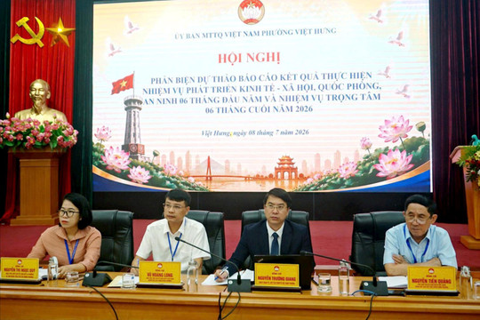 MTTQ phường Việt Hưng phản biện báo cáo phát triển kinh tế - xã hội