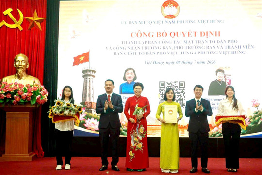 Phường Việt Hưng kiện toàn Ban Công tác Mặt trận tại 32 tổ dân phố