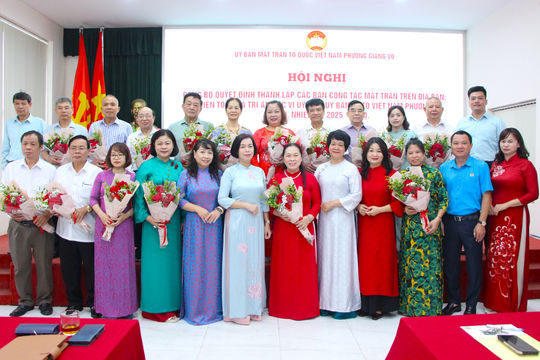 Phường Giảng Võ thành lập Ban Công tác Mặt trận tại 25 tổ dân phố mới