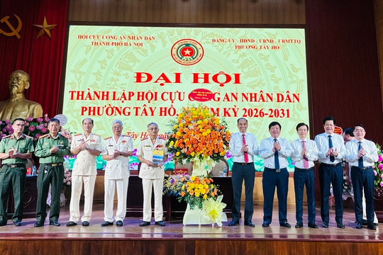Phường Tây Hồ thành lập Hội Cựu Công an nhân dân phường nhiệm kỳ 2026-2031