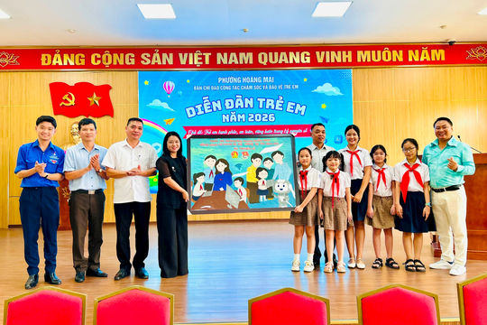 Sôi nổi diễn đàn trẻ em phường Hoàng Mai “Vững bước trong kỷ nguyên số”