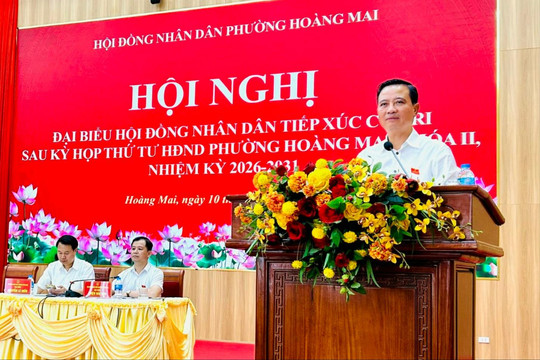 Phường Hoàng Mai tập trung giải quyết nhiều vấn đề dân sinh bức xúc