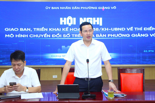 Phường Giảng Võ tập trung triển khai 6 mô hình thí điểm chuyển đổi số