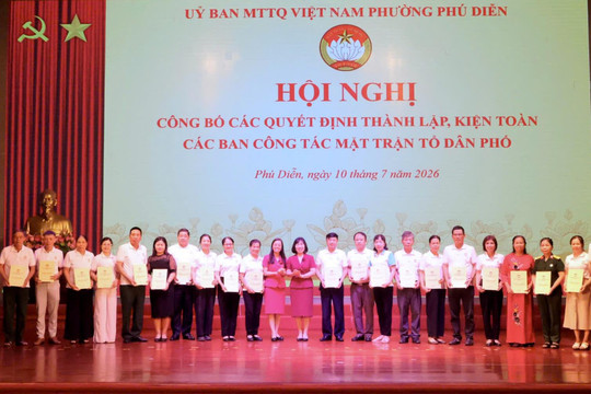 Phường Phú Diễn kiện toàn tổ chức Mặt trận ở cơ sở